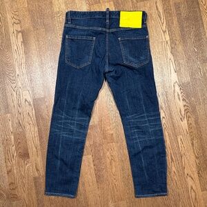 DSQUARED2 Cool Guy Slim Fit Blue Streaked Denim Jeans Mens IT 48 US 33